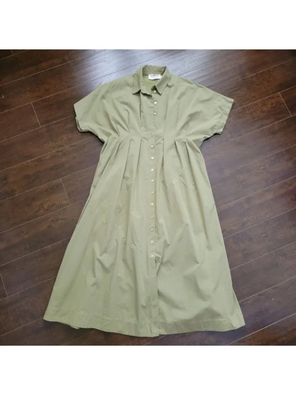 Anthropologie Tobie Shirt Dress Green Vintage Charming Contemporary Womens M - Picture 2 of 7